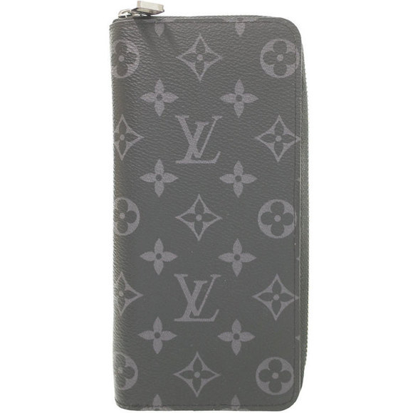 Louis Vuitton Vertical Long Zip Wallet Black Eclipse Zippy Monogram - Picture 1 of 5